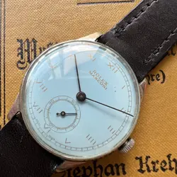 ROLEX MARCONI STAINLESS STEEL BLUE DIAL 1920 IN GOOD WORKING CONDITION