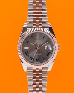 ROLEX DATEJUST 41MM 126331 ROSE GOLD TWO TONE FLUTED JUBILEE WIMBLEDON DIAL 2025