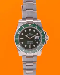 UNWORN 2018 FULLY STICKERED ROLEX SUBMARINER DATE 40MM 116610LV HULK 2014