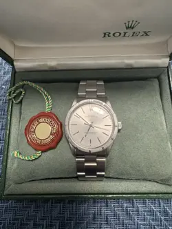 ROLEX OYSTER PERPETUAL 1007 SILVER OYSTER BRACELET WITH SILVER BEZEL