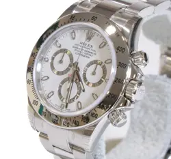 ROLEX DAYTONA REF: 116520. WHITE DIAL UNWORN NOS / FULLY STICKERED 2015 FULL SET