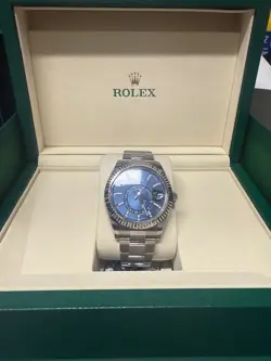 ROLEX SKY-DWELLER 336934 STEEL OYSTER BRACELET WITH WHITE GOLD BEZEL