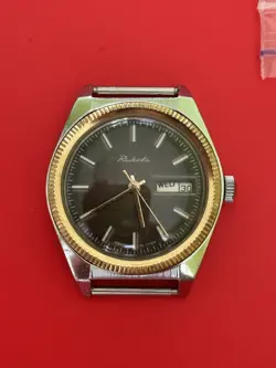 Vintage Rare Men's Watch Raketa 2628H Rolex Made in USSR Soviet Union Black Dial