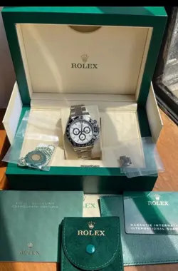 ROLEX DAYTONA PANDA 40MM 116500LN STEEL MINT UNPOLISHED COMPLETE FULL SET