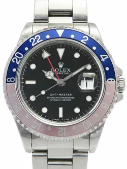 ROLEX GMT MASTER RED X BLUE BEZEL 16700 T MEN AUTOMATIC #T037