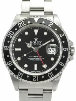 ROLEX GMT MASTER BLACK BEZEL 16700 W MEN AUTOMATIC #T034