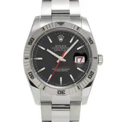 ROLEX DATEJUST TURN-O-GRAPH 116264 BLACK WATCH 685805