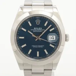 ROLEX OYSTER PERPETUAL DATEJUST 126300 SS SS AT BLUE-FACE 2 EXTRA LINKS