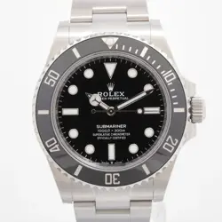 ROLEX SUBMARINER 124060 SS SS AT BLACK DIAL 1 EXTRA LINK