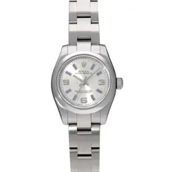 ROLEX OYSTER PERPETUAL 26 176200 SILVER LADIES USED WATCH #811611