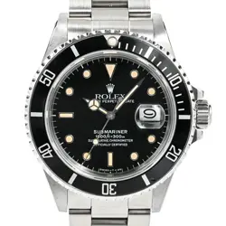 ROLEX SUBMARINER 168,000 BLACK MEN'S USED WATCH #81011