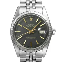 ROLEX DATEJUST 1603 BLACK CASE SIZE 36MM X 36MM MEN'S USED WATCH #821311