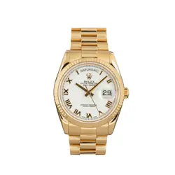ROLEX DAY-DATE 36 118238 YELLOW GOLD WHITE ROMAN NUMERALS DIAL (2021)