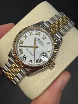 ROLEX DATEJUST 278273 WHITE ROMAN 2 TONE STAINLESS GOLD JUBILEE 2025 – FULL SET