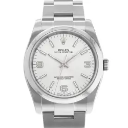 ROLEX OYSTER PERPETUAL 36 116000 SILVER ARABIC STEEL OYSTER MENS WATCH 2012