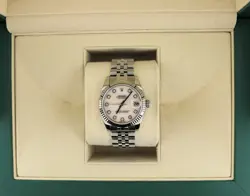 2016 ROLEX DATEJUST 178274 MIDSIZE WHITE MOP DIAMOND DIAL SS JUBILEE 31MM