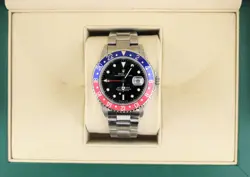 1990 ROLEX GMT-MASTER II  PEPSI 16710 BLACK DIAL SS OYSTER NO PAPERS 40MM