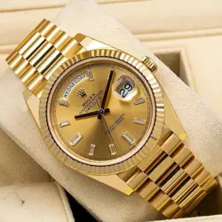ROLEX DAY-DATE 228238 40MM CHAMPAGNE DIAL WITH YELLOW GOLD BRACELET