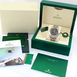 ROLEX DATEJUST 41 REF 116300 BLACK DIAL STAINLESS STEEL BOX WARRANTY CARD