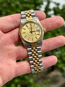 1983 ROLEX DATEJUST 16013 CHAMPAGNE DIAL (UNPOLISHED) - NO BOX NO PAPERS