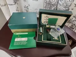ROLEX GENUINE WATCH BOX FOR LADIES 2 TONE 18K DATEJUST WITH EXTRA LINK.