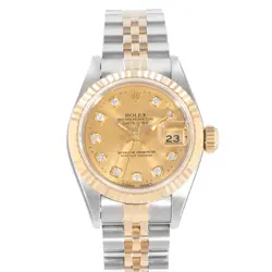 ROLEX DATEJUST 26 69173 FACTORY DIAMOND STEEL YELLOW GOLD LADIES WATCH 1995