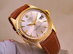 ROLEX OYSTER 1601 DATEJUST SOLID 14K GOLD 36MM AUTOMATIC RARE WATCH FROM 1959