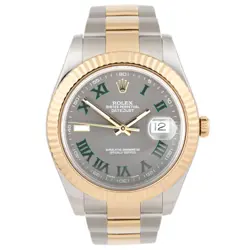 ROLEX DATEJUST 41 WIMBLEDON STAINLESS STEEL & YELLOW GOLD 41MM 1166333 FULL SET