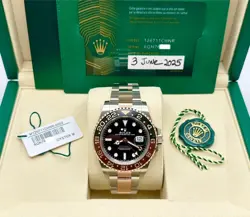 2025 ROLEX GMT MASTER II 126711CHNR ROOT BEER 18K ROSE GOLD STEEL BOX PAPER
