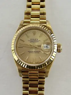 ROLEX OP DATEJUST 18K GOLD PRESIDENT BRACELET 26MM AUTOMATIC WATCH 69178
