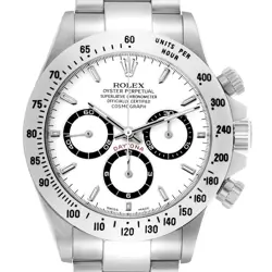 ROLEX DAYTONA COSMOGRAPH WHITE DIAL STEEL AUTOMATIC MENS WATCH 16520