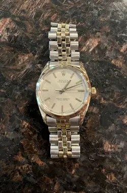 ROLEX OYSTER PERPETUAL 36MM SILVER AND GOLD