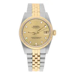ROLEX DATEJUST 31MM 68273 CHAMPAGNE DIAMOND DIAL STAINLESS STEEL/YELLOW GOLD ...