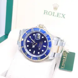 Rolex 40mm 18K Half Yellow Gold Blue Dial Submariner Date REF: 16613 (Z Series)