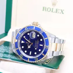Rolex 40mm 18K Half Yellow Gold Blue Dial Submariner Date REF: 16613 (Z Series)