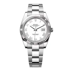 ROLEX DATEJUST 41 126334 WHITE DIAL ROMAN STEEL MENS WATCH BOX PAPERS