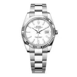 ROLEX DATEJUST 41 126334 WHITE DIAL STEEL MENS WATCH BOX PAPERS