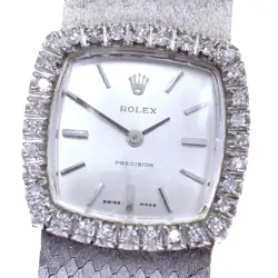 ROLEX 2611 Precision Cal.1401 Manual Winding Ladies Women's Wrist Watch Silver
