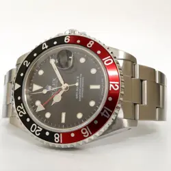 ROLEX GMT-MASTER II BLACK DIAL STAINLESS STEEL COKE BEZEL OYSTER 40MM 16710