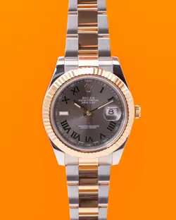 ROLEX DATEJUST 41MM 116333 WIMBLEDON DIAL TWO TONE YELLOW GOLD 2015