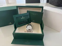 ROLEX OYSTER PERPETUAL DATEJUST WHITE DIAL WATCH