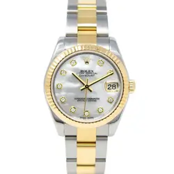 ROLEX DATEJUST 31, 178273, STEEL & GOLD, MOTHER OF PEARL DIAMOND DIAL, OYSTER...