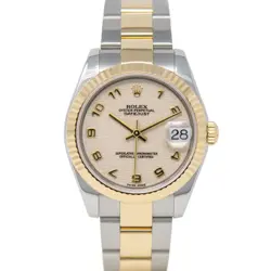 ROLEX DATEJUST 31, 178273, STEEL & GOLD, IVORY JUBILEE ARABIC DIAL, OYSTER BR...
