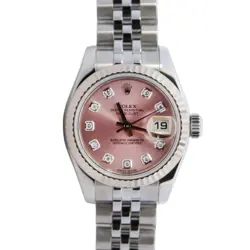 ROLEX DATEJUST 26MM PINK DIAL WATCH 179174