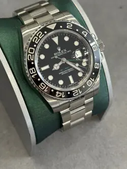 ROLEX GMT MASTER II 116710 BLACK CERAMIC STAINLESS STEEL 40MM WATCH BOX PAPER