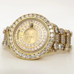 ROLEX DAY-DATE 36 PRESIDENT SOLID 18KT YELLOW GOLD AFTERMARKET DIAMONDS 18038