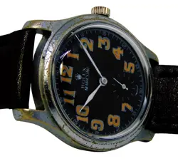 Vintage ROLEX Marconi Military dial nickel plated case watch just serviced