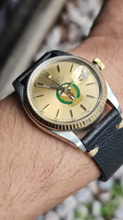 VINTAGE ROLEX DATEJUST 16013 UAE ARMED FORCES LOGO MEN'S AUTOMATIC WATCH 1985