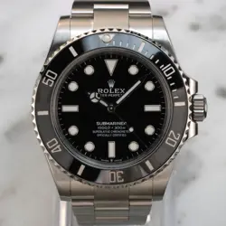 ROLEX SUBMARINER 124060 STEEL OYSTER BRACELET WITH BLACK BEZEL DIVE WATCH