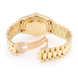 ROLEX Day date 8P diamond / 2P baguette diamond 18238A Champagne Gold S Numb...